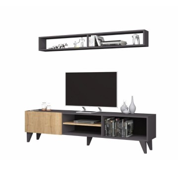 Soggiorno porta TV Amore nero rovere