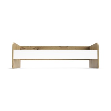 Letto singolo Gap System colore rovere e bianco