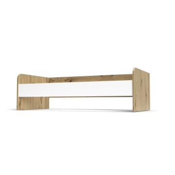 Letto singolo Gap System colore rovere e bianco