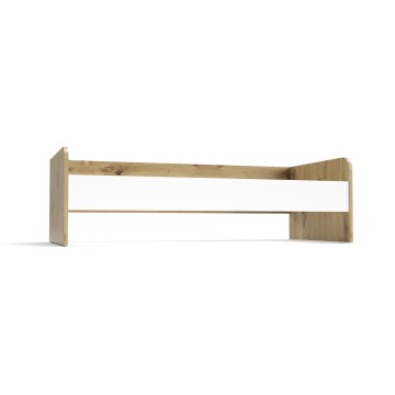 Letto singolo Gap System colore rovere e bianco