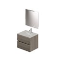 Mobile bagno con lavabo e specchio da 60 olmo