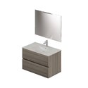 Mobile bagno con lavabo e specchio da 80 olmo