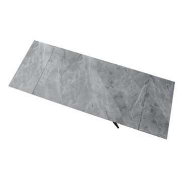 Tavolo allungabile Plato in ceramica colore grigio marmoreo italiano