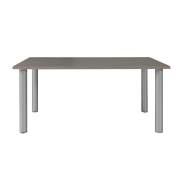 Tavolo rettangolare cacao gambe tonde alluminio 160x80 cm Manila