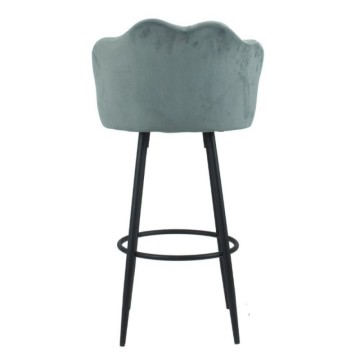 Sgabello conchiglia velluto grigio Orel - Toscohome