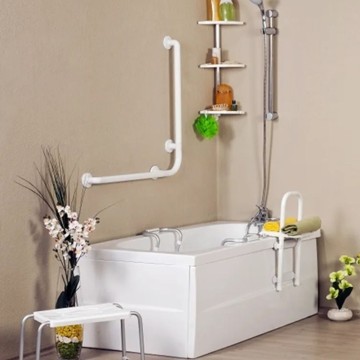 Corrimano angolare di sicurezza per bagno 78x55,5 KV1401 bianco
