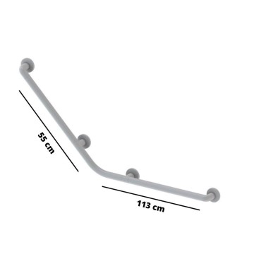 Corrimano angolare di sicurezza per bagno 113x55,5 KV1301 bianco