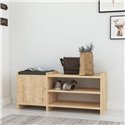 Panca scarpiera con anta e ripiani Sunno rovere 100x35x44