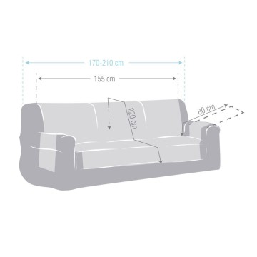 Copridivano Valeria 3 posti grigio 155