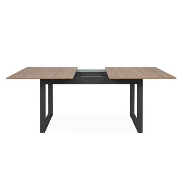Tavolo rettangolare allungabile piano color legno e gambe antracite Austin80A 160x90x75