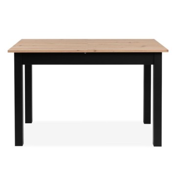 Tavolo rettangolare allungabile rovere e nero Coburg120 120x70x76,5
