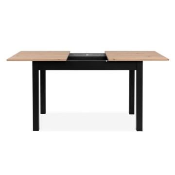 Tavolo rettangolare allungabile rovere e nero Coburg120 120x70x76,5