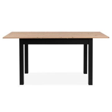 Tavolo rettangolare allungabile rovere e nero Coburg120 120x70x76,5