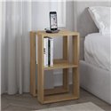 Comodino due ripiani rovere Lonie 34x30x55h