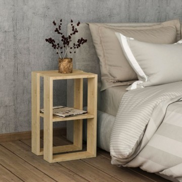 Comodino due ripiani rovere Lonie 34x30x55h