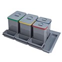 Pattumiera sottolavello 4 contenitori PRATIKO9115 e tre vaschette