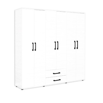 Armadio 6 ante e 2 cassetti GRD4262023 bianco