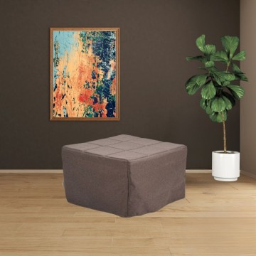 Pouf trasformabile in letto Vega tessuto marrone