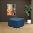 Pouf trasformabile in letto Vega tessuto blu