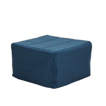 Pouf trasformabile in letto Vega tessuto blu