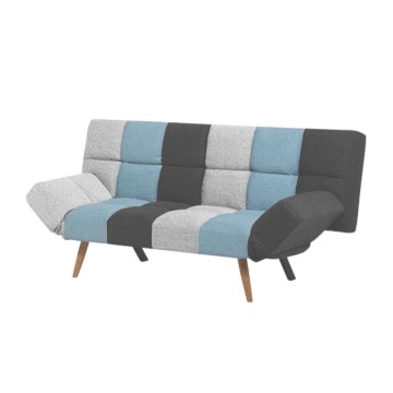 Divano con funzione letto e braccioli reclinabili Dube patchwork 181x81x86h
