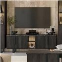 Mobile porta TV 4 ante palissandro nero Zaira 165x49x60h