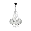 Lampada da soffitto Yon MDL3973 argento vetro decorato e pietre effetto cristallo