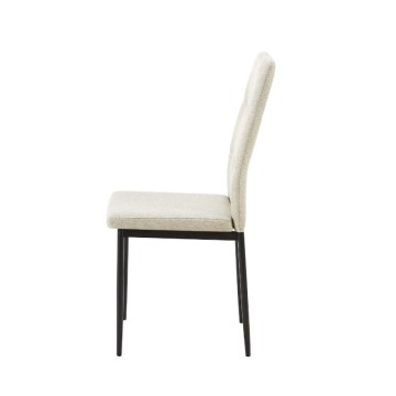 Sedia da pranzo tessuto beige Adara 63.5x44x89h