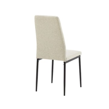 Sedia da pranzo tessuto beige Adara 63.5x44x89h