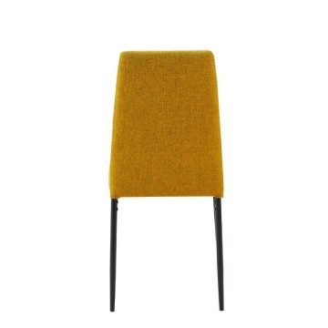 Sedia da pranzo tessuto senape Adara 63.5x44x89h