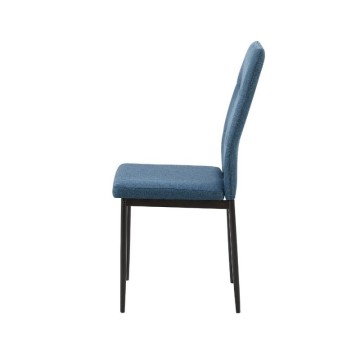 Sedia da pranzo tessuto blu Adara 63.5x44x89h