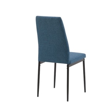 Sedia da pranzo tessuto blu Adara 63.5x44x89h
