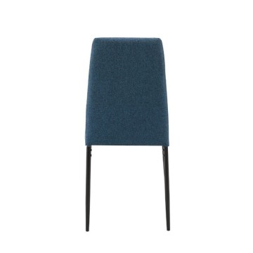 Sedia da pranzo tessuto blu Adara 63.5x44x89h