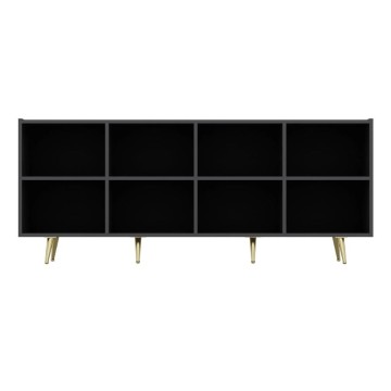 Madia 4 ante antracite Jose particolari oro 180x47x75h