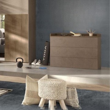 Camera da letto bronzo mercure Quinn con letto contenitore