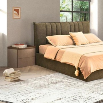 Comodino 2 cassetti bronzo mercure Quinn