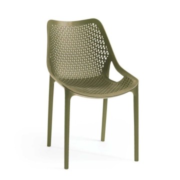 Sedia polipropilene verde oliva Bilros