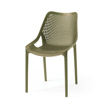 Sedia polipropilene verde oliva Bilros