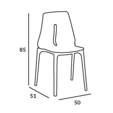 Sedia polipropilene camel Oblong