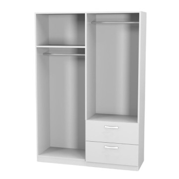 Armadio in legno 120x170h cm con 4 ante e 2 cassetti colore bianco - GRD4422023