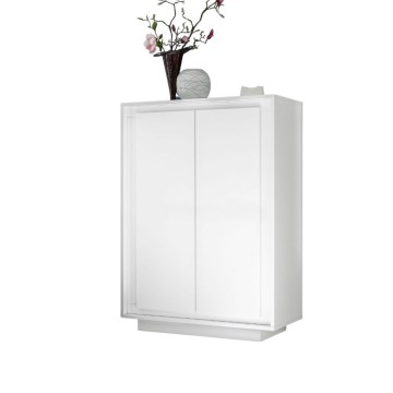 Mobile contenitore 2 ante bianco opaco Tiki 106x40x146h