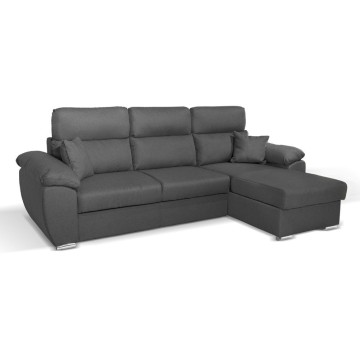 Divano con penisola contenitore grigio Como II Twist20