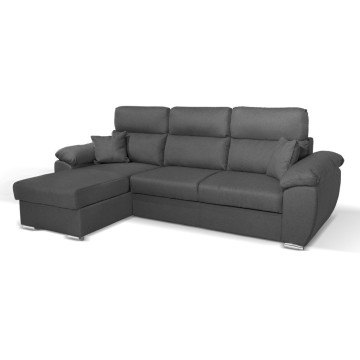 Divano con penisola contenitore grigio Como II Twist20