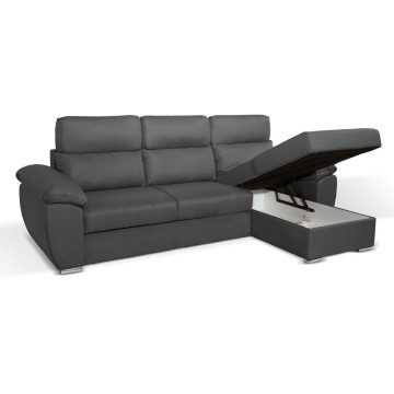 Divano con penisola contenitore grigio Como II Twist20