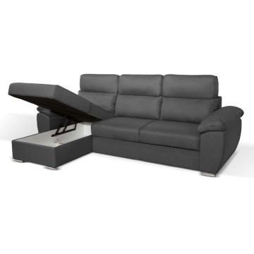 Divano con penisola contenitore grigio Como II Twist20