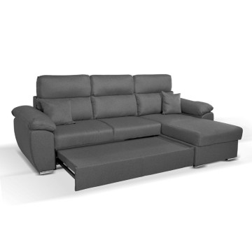 Divano con penisola contenitore grigio Como II Twist20