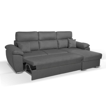 Divano con penisola contenitore grigio Como II Twist20