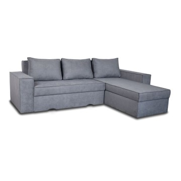Divano con penisola contenitore reversibile grigio cenere Olymp-M Enjoy23