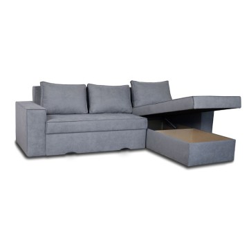 Divano con penisola contenitore reversibile grigio cenere Olymp-M Enjoy23