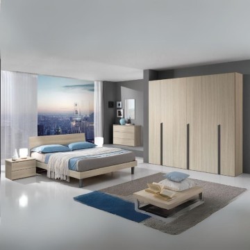 Letto singolo in legno olmo 100x205x88h Manitoba